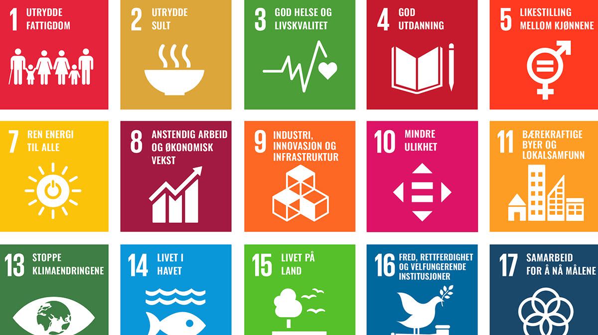 Ikoner med FNs bærekraftsmål